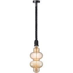 Home sweet home hanglamp Leonardo zwart Diabolo - amber