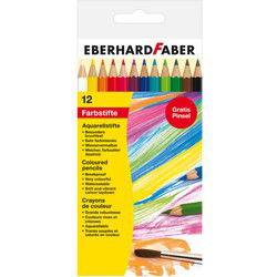Eberhard Faber EF-516012 Aquarelpotlood Kartonetui à 12 Stuks Met Penseel
