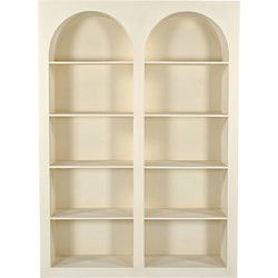 Vakkenkast Beige - 150x38x210cm - Hout - Kast Fien