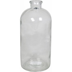 Glazen vaas/vazen 1600 ml smalle hals 11 x 20 cm - Vazen