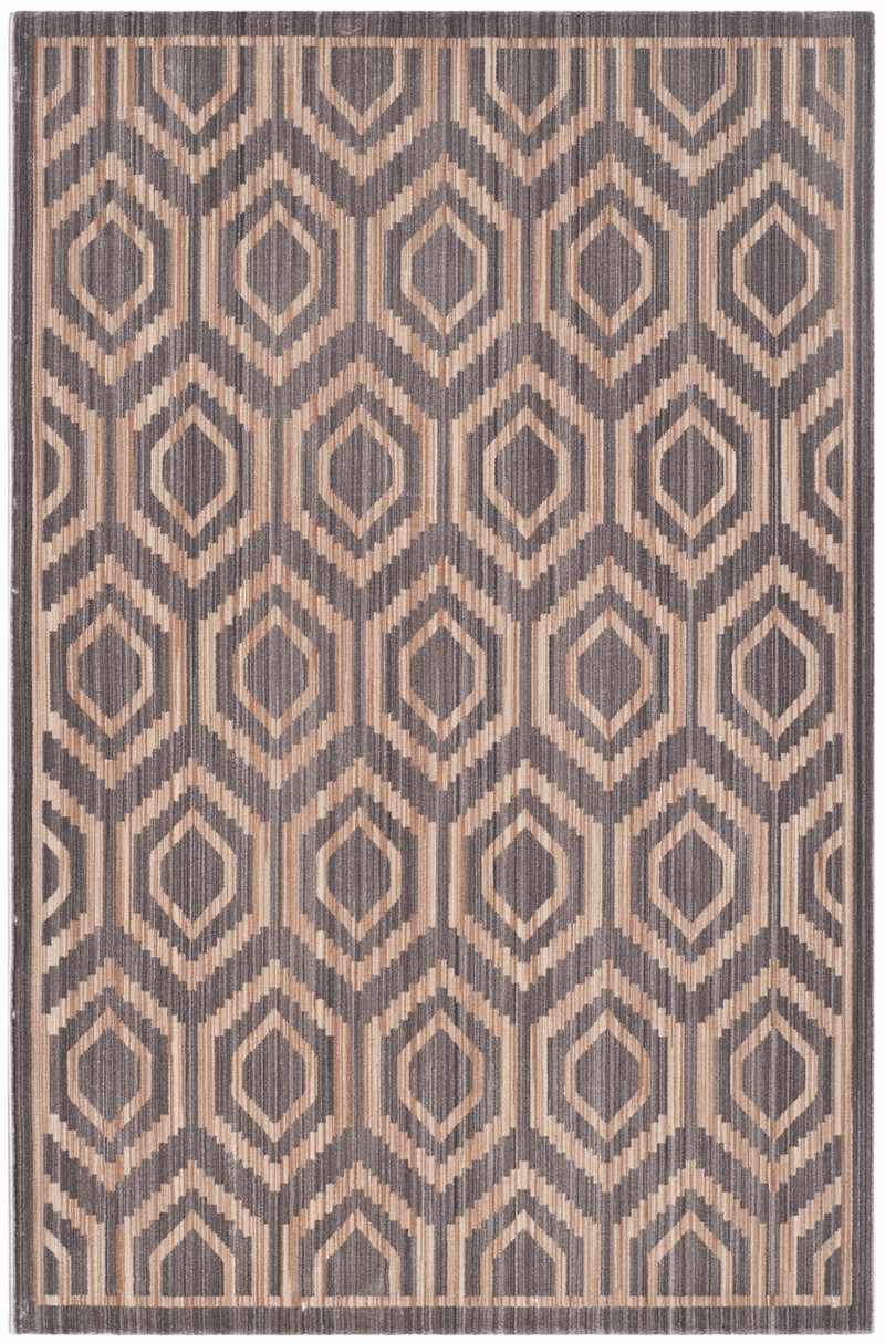 Safavieh Contemporary Indoor Woven Area Rug, Infinity Collection, INF589, in Grey & Beige, 155 X 229 cm - 