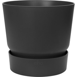 Greenville rond 25 bloempot living black buiten dia. 24,48 x h 23,31 cm - elho