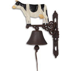 A PAIR OF CAST IRON COW BELLS
