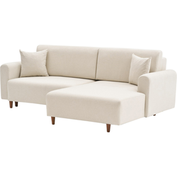 Hoekbank met slaapfunctie en rechtse chaise longue in stof L246 cm - MANE