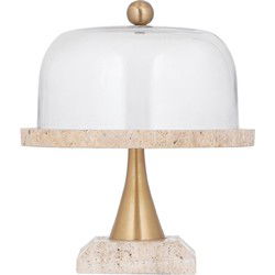 PTMD Opbergbox Lyron - 23x23x27 cm - Glas - Naturel