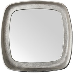 PTMD Rechthoekige Spiegel - 30 x 3 x 30 cm - Metaal - Zilver