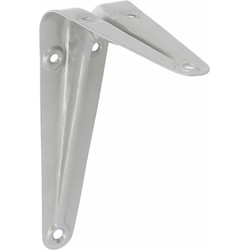 AMIG Plankdrager/planksteun van metaal - gelakt zilver - 150 x 125 mm - Plankdragers