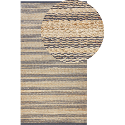 BUDHO - Vloerkleed  - Donkergrijs - 80 x 150 cm - Jute