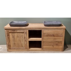 Benoa Flint Teak Bathroom Cabinet 180 cm