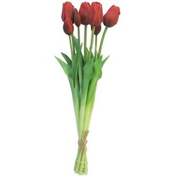 Bosje Tulpen Tulp Duchesse Classic rood kunstbloem - Buitengewoon de Boet