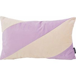 Velvet Swirl Lila/Crème | 30 x 50 cm  | Kussenhoes | Fluweel/Polyester