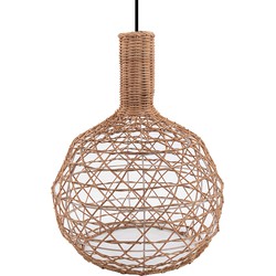 Groenovatie Rotan / Rieten Hanglamp, Handgemaakt, Naturel, ⌀40 cm