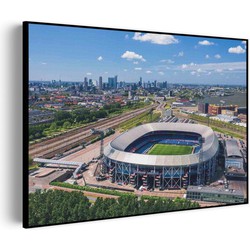 Muurwerken Akoestisch Schilderij - Stadion Feijenoord De Kuip 02 - Geluidsdempend Wandpaneel - Wanddecoratie - Geluidsisolatie - BASIC (AW 0.65) S (70x50)