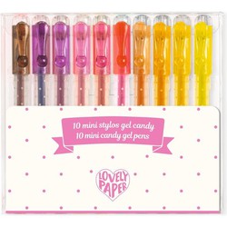 Djeco Djeco schrijven, tekenen 10 mini candy-coloured gel pens