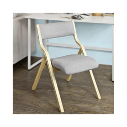  Klapstoel - Stoel - Inklapbaar - Afneembare hoes - Grijs - 48x59x79 cm