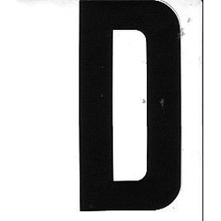 Plakletter Nobel Sticker letter D