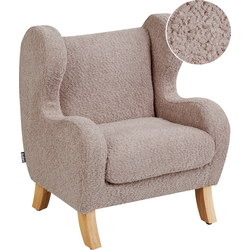 Beliani FARUM - Kinderfauteuil-Beige-Bouclé