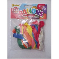 Globos Globos Twisk 24 gekleurde partyballonnen BE24