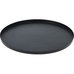 HS Collection Onderbord/kaarsenbord - zwart - 30 x 2 cm- serveerschaal - Kaarsenplateaus