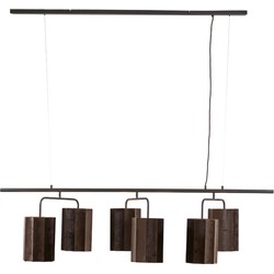 Light & Living - Hanglamp EDISA - 160x50x25cm - Bruin