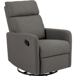 Relaxfauteuil Grijs Stof - 93,5x67x99cm - Verstelbaar - Nida