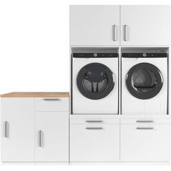 Wasophoogte Wasmachine Kast Shanghai – Pure Wit