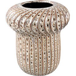 PTMD Bloempot Sindi - 22x22x24 cm - Keramiek - Bruin
