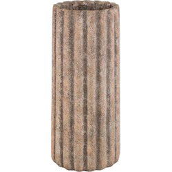 PTMD Bloempot Jaydean - 22x22x50 cm - Cement - Grijs
