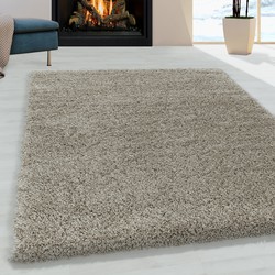 Tapijtenloods Monaco Soft Shaggy Hoogpolig Vloerkleed Beige- 60x110 CM