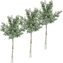 Atmosphera kunstplant 3 boeketten eucalyptus groen 64 cm - Kunstplanten