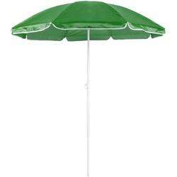 Verstelbare strand/tuin parasol - groen - dia 150 cm - verstelbaar - Parasols