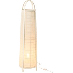 J-line - Lamp Don Katoen/bamboe Wit - 26x26x100cm