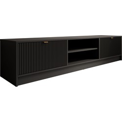 Meubella TV-Meubel Tavares - Zwart - 180 cm