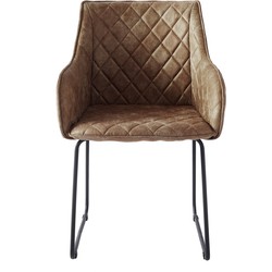 Riviera Maison Frisco Drive Dining Armchair, pellini, coffee