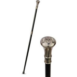 AN ALUMINIUM WALKING STICK