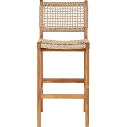 Barstoel Naturel Teak - 55x45x95cm - Derby