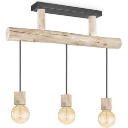 Home sweet home hanglamp Billy - 3 lichts - houten tak