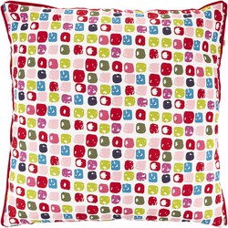 Dutch Decor TOBOR - Kussenhoes XL - katoen - 70x70 cm- kleurrijk - rood - Dutch Decor