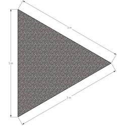 Schaduwdoek driehoek 3x3x3m Antraciet