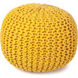Bundy poef geel Ø40cm H32cm