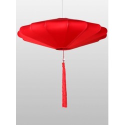 Fine Asianliving Chinese Lampion Lucky Rood Zijde D60xH26cm