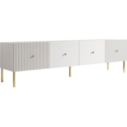 Meubella - TV-Meubel Vermont - Wit - 180 cm