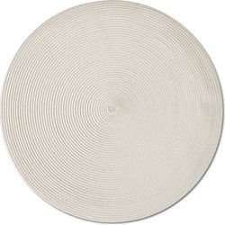 4x Ronde onderleggers/placemats voor borden creme 38 cm - Placemats
