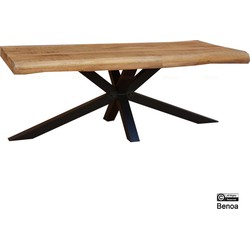 Benoa Osprey Mango Coffee Table Live Edge 120  3+3cm with Spiderleg