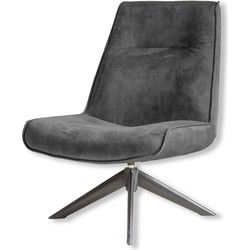 Relaxfauteuil - Draaifauteuil  - Draaistoel - Fauteuil - Antraciet - 70 x 54 x 90 cm