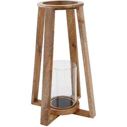 PTMD Klaas Lantaarn - H36 x Ø30 cm - Hout - Bruin