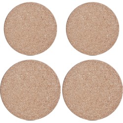 Set van 4x pannenonderzetters kurk rond 23 en 30 cm - Panonderzetters