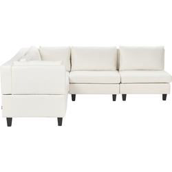 Beliani UNSTAD - Modulaire Sofa-Wit-Polyester