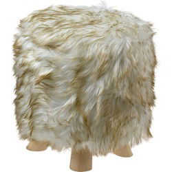Clayre & Eef Hocker Wit Bruin Hout
