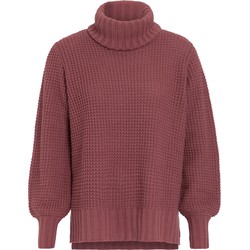 Knit Factory Robin Gebreide Dames Coltrui - Turtleneck - Stone Red - 36/38